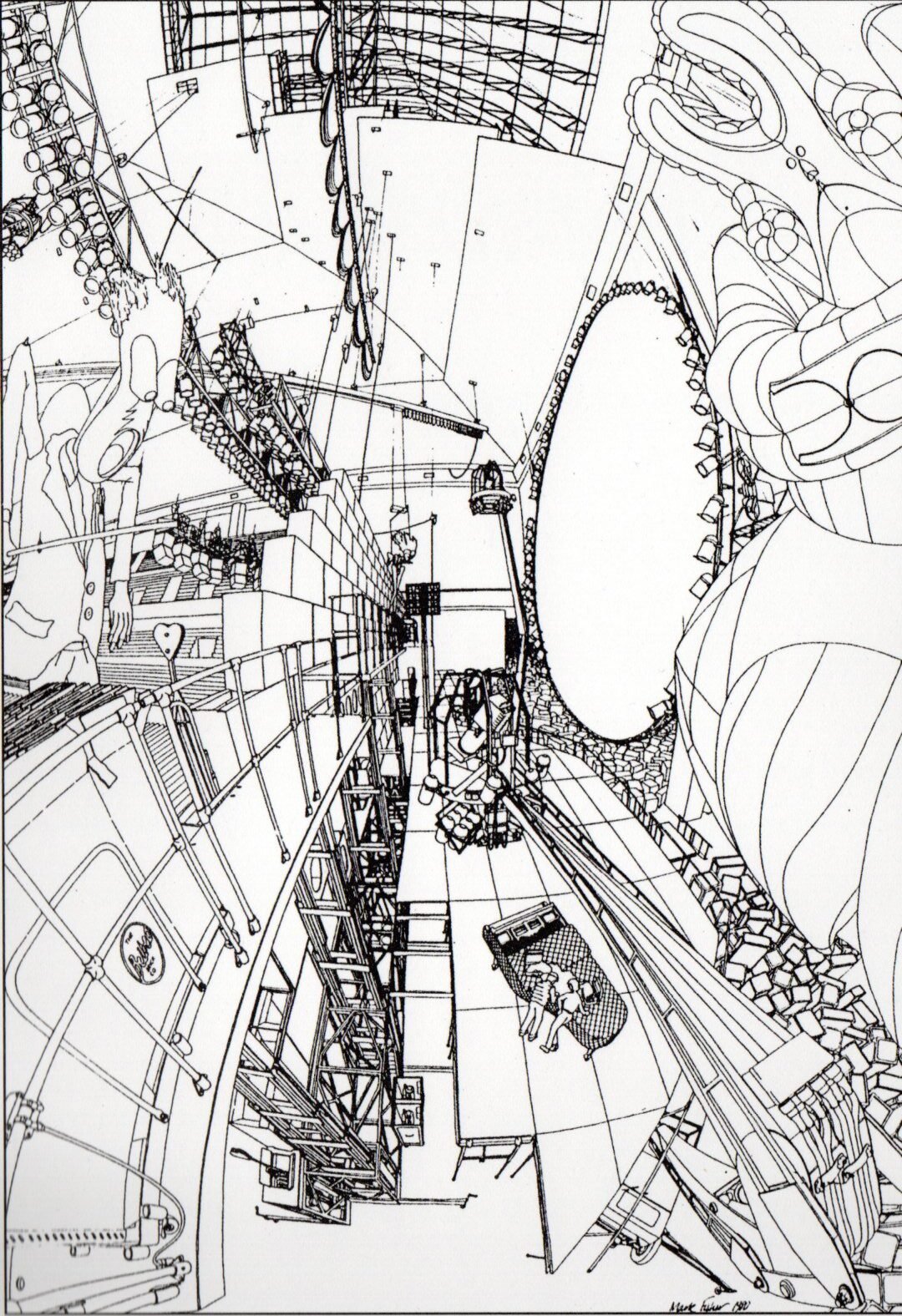 1979 Mark Fisher The Wall Drawing Stage Fish Eye