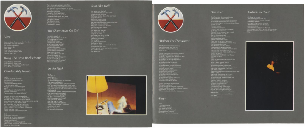 1981 Pink Floyd The Wall Earls Court Tour Programme pg14-15