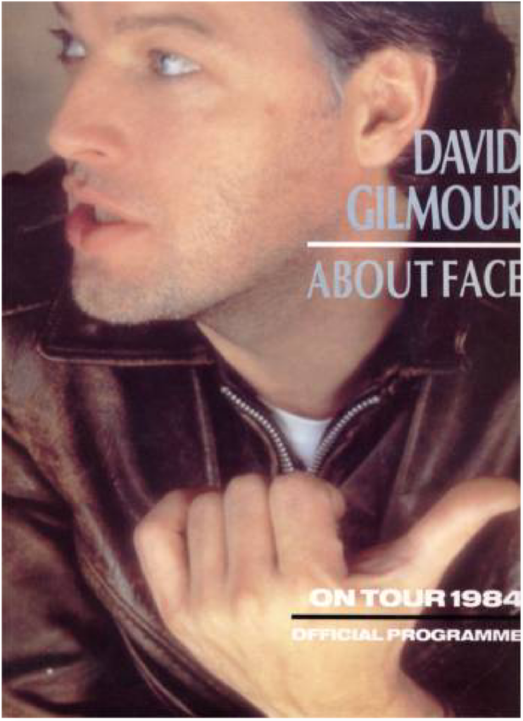 1984 David Gilmour About Face Tour Book pg01
