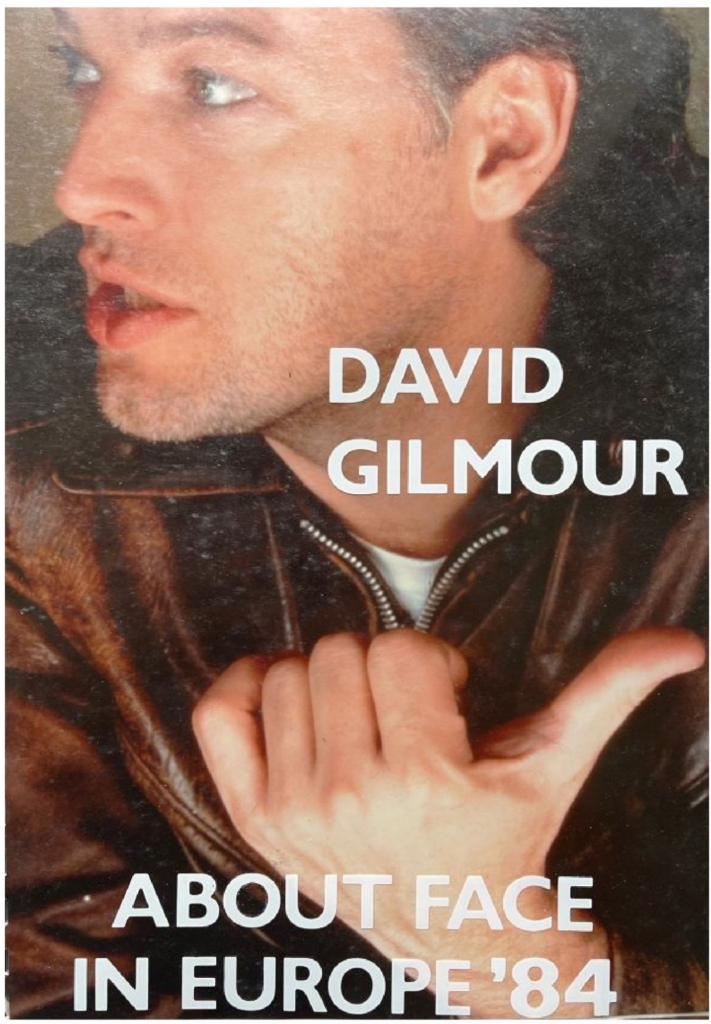 1984 David Gilmour About Face Tour Itinerary pg01