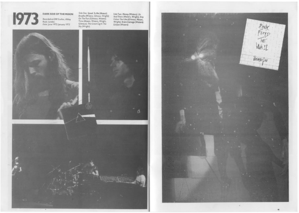 1988 Pink Floyd Wembley Unofficial Tour Programme pg12-13
