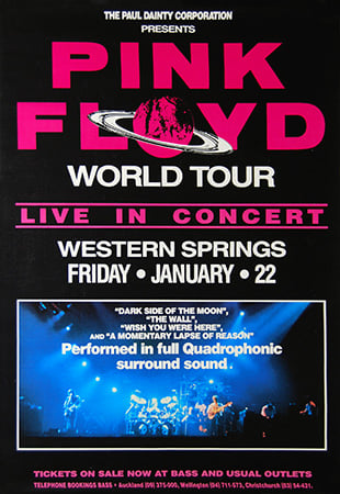 1988 Pink Floyd Western Springs Australia poster