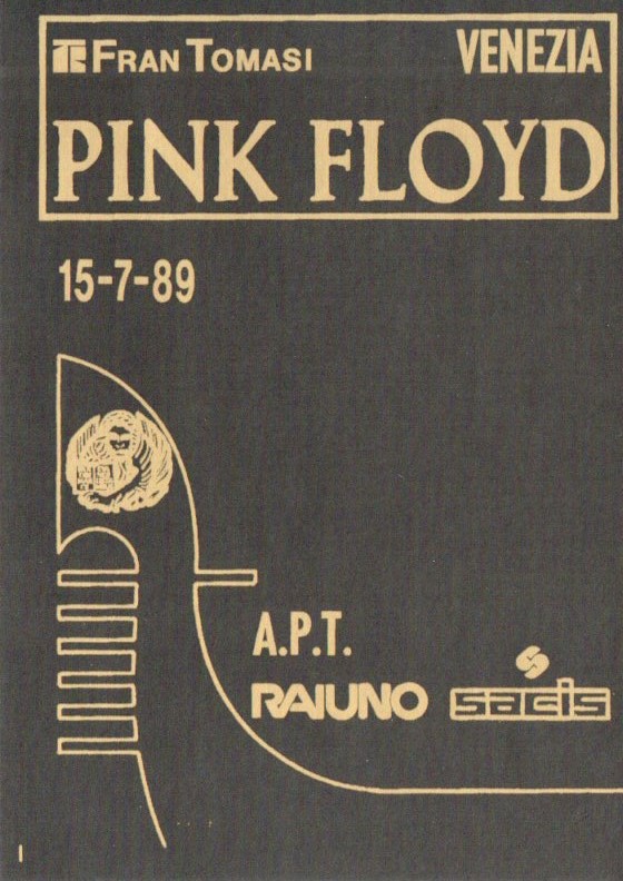 1989-07-15 Pink Floyd backstage AAA Pass