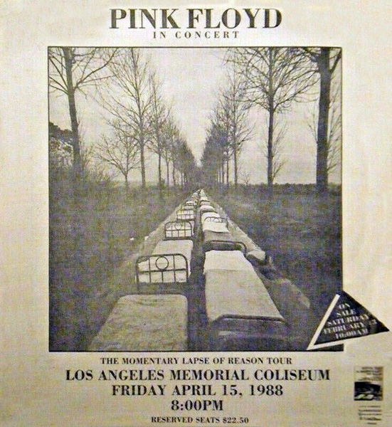 1988-04-15 Pink Floyd Los Angeles California handbill