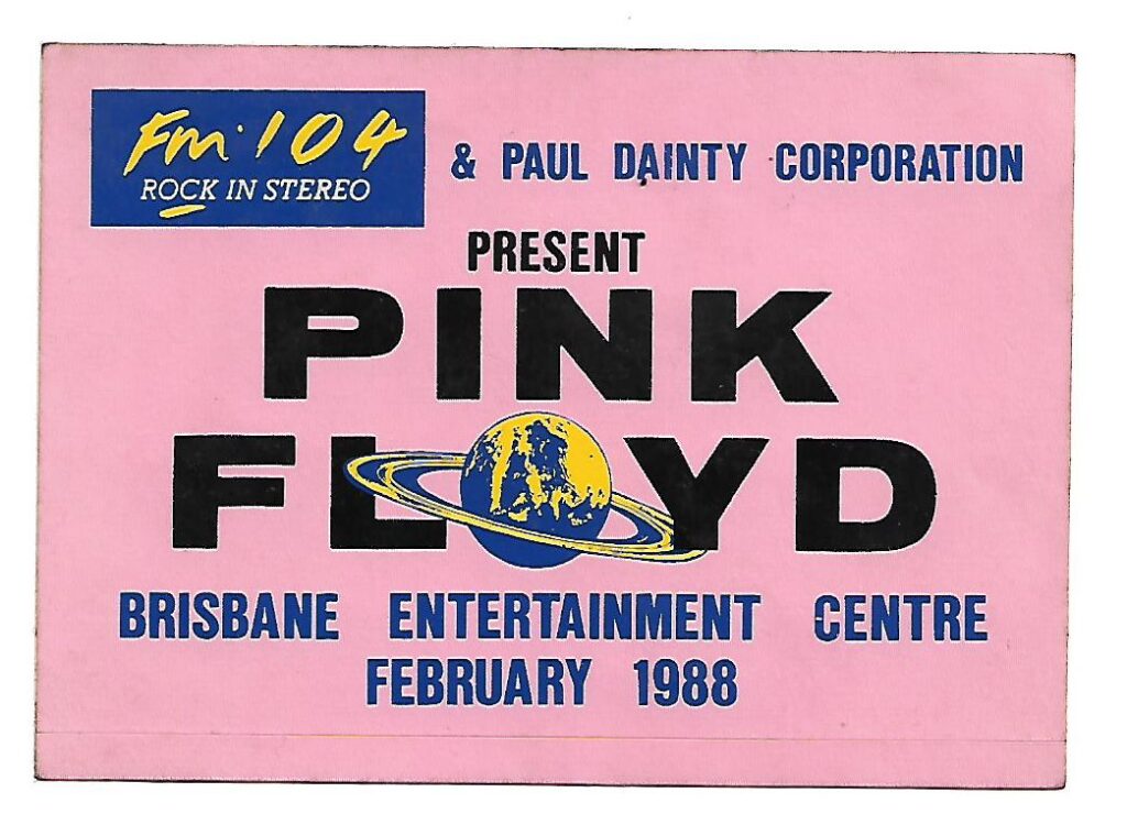 1988 Feb Brisbane Entertainment Centre Pink Floyd