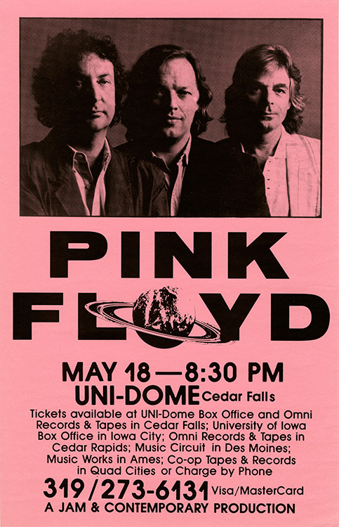 1988 Pink Floyd Cedar Falls, Iowa poster