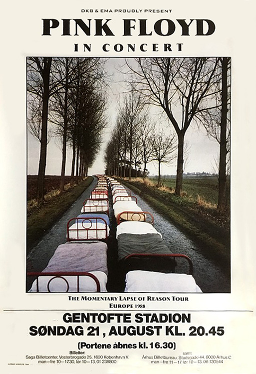1988 Pink Floyd Copenhagen, Denmark poster no1 August 21, 1988