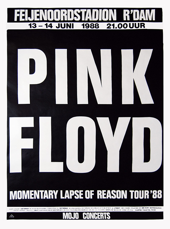 1988 Pink Floyd Rotterdam poster June 13-14, 1988