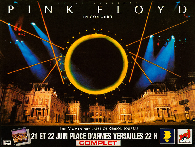 1988 Pink Floyd Versailles poster no 3 June 21-22, 1988