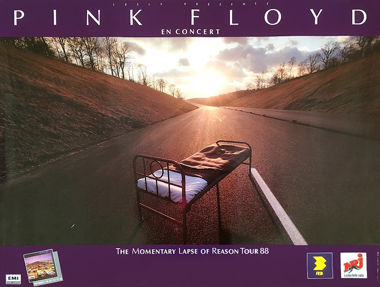 1988 The Momentary Lapse of Reason Tour 88, French tour poster #2 June 1988