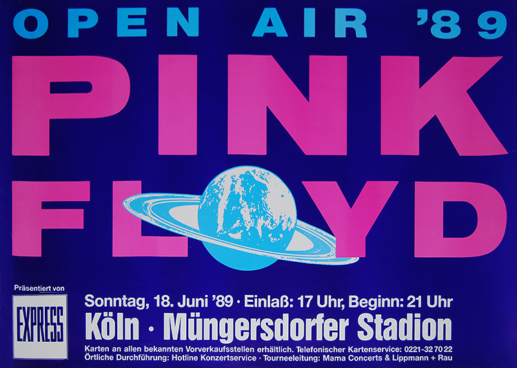 1989 Pink Floyd Cologne, West Germany poster 2