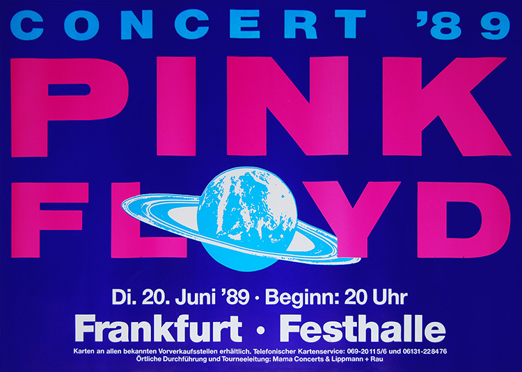 1989 Pink Floyd Frankfurt, West Germany poster 2