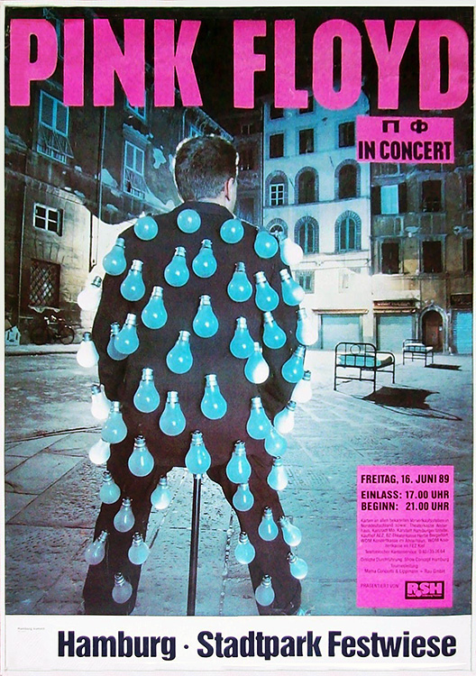 1989 Pink Floyd Hamburg, West Germany poster