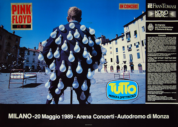1989 Pink Floyd Monza, Italy poster