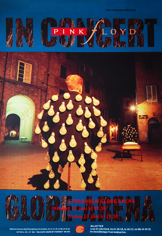 1989 Pink Floyd Stockholm, Sweden poster