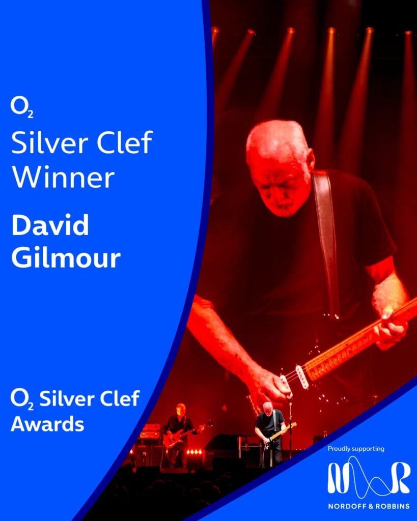 2025 David Gilmour Silver Clef Winner