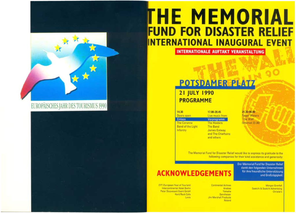 1990 Roger Waters The Wall in Berlin Programme pg02-03