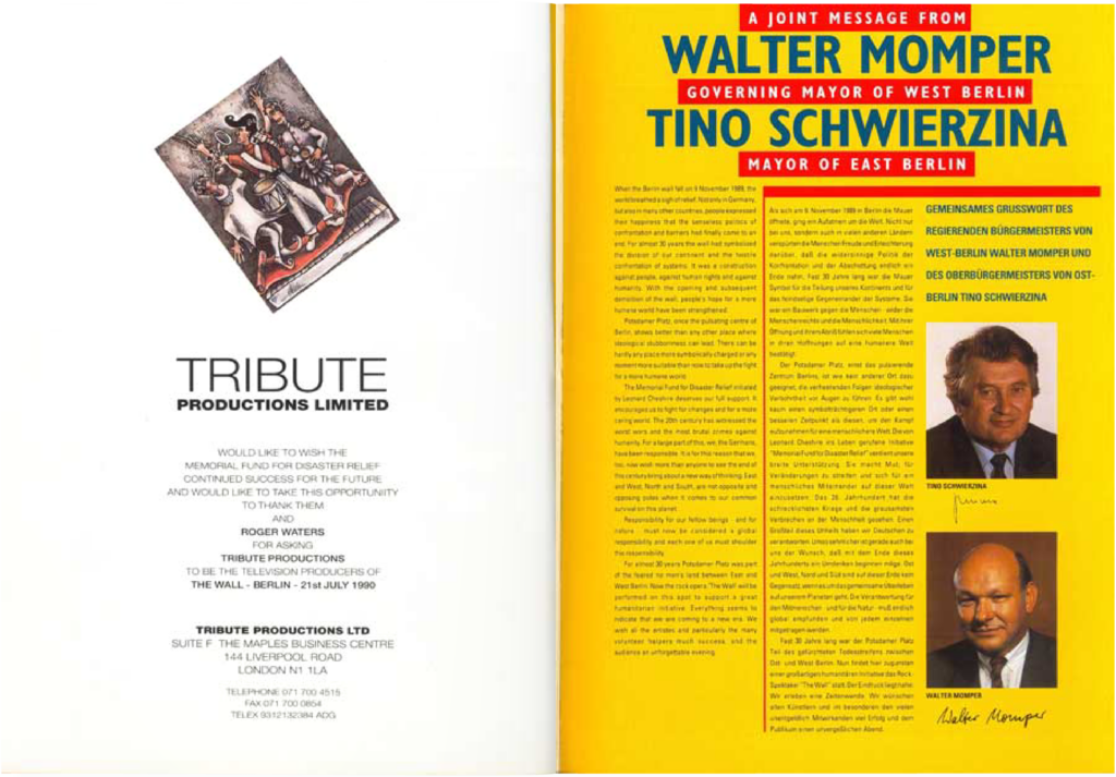 1990 Roger Waters The Wall in Berlin Programme pg06-07
