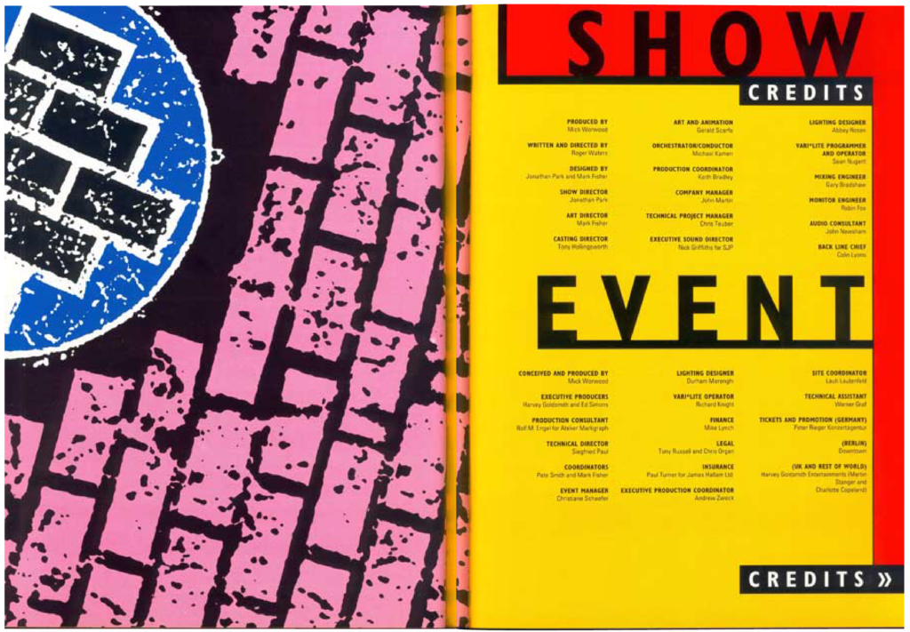 1990 Roger Waters The Wall in Berlin Programme pg58-59