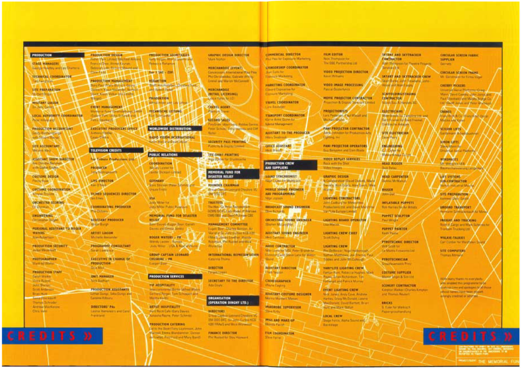 1990 Roger Waters The Wall in Berlin Programme pg60-61