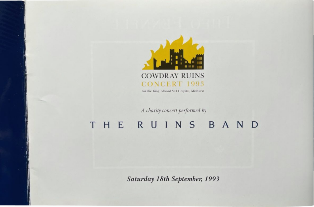 1993 David Gilmour Cowdry Ruins Programme pg02