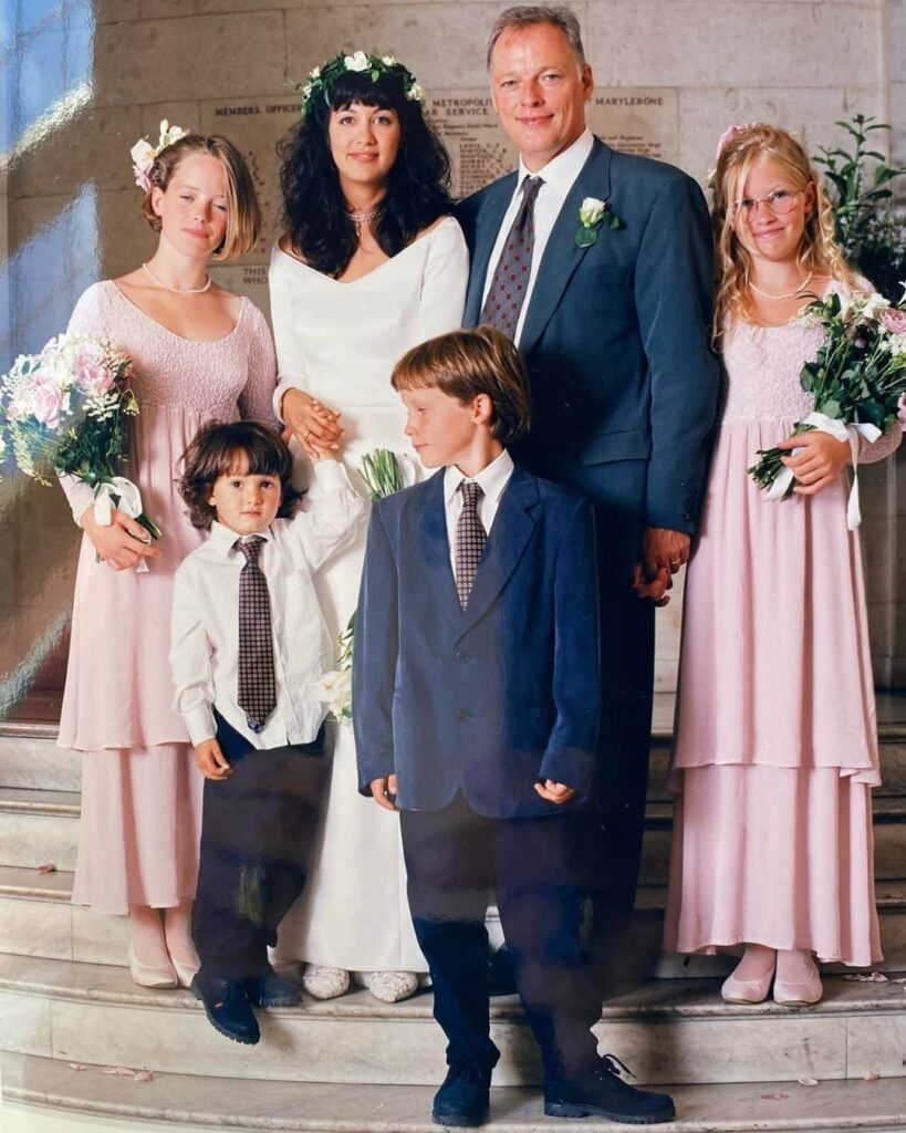 1994 David Gilmour and Polly Samson wedding photo