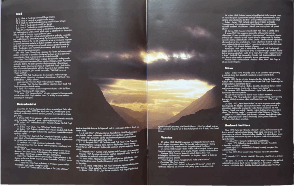 1994 Pink Floyd Praha (Prague) Special Folder Program pg05-06