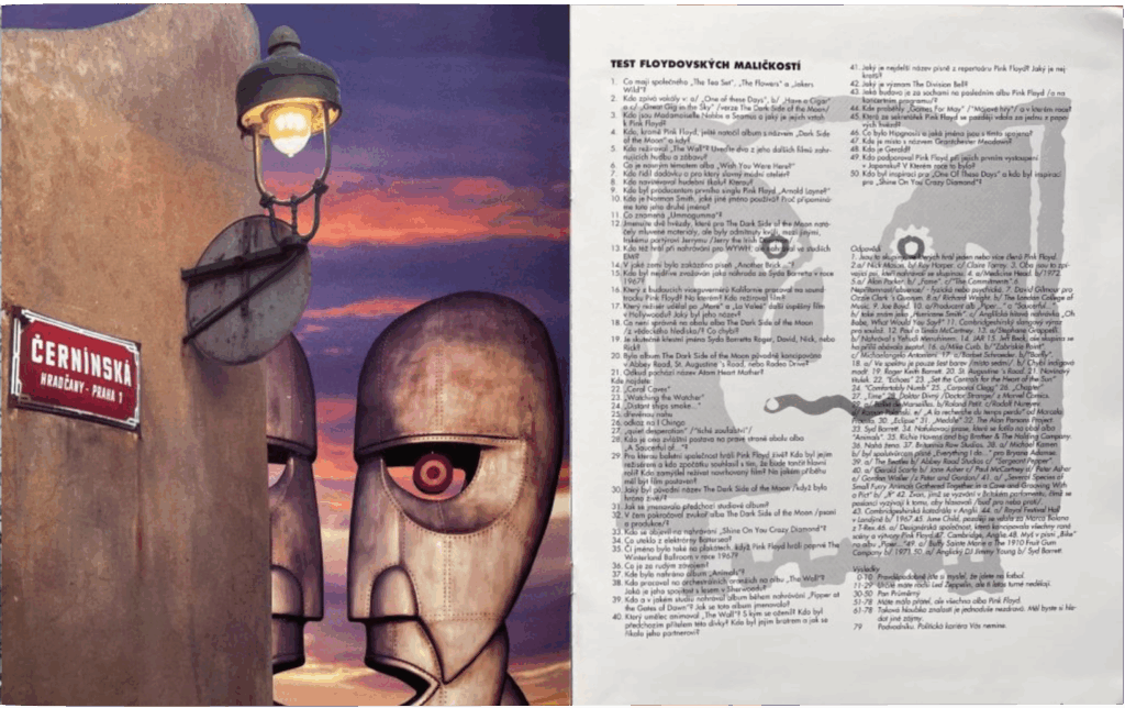 1994 Pink Floyd Praha (Prague) Special Folder Program pg11-12