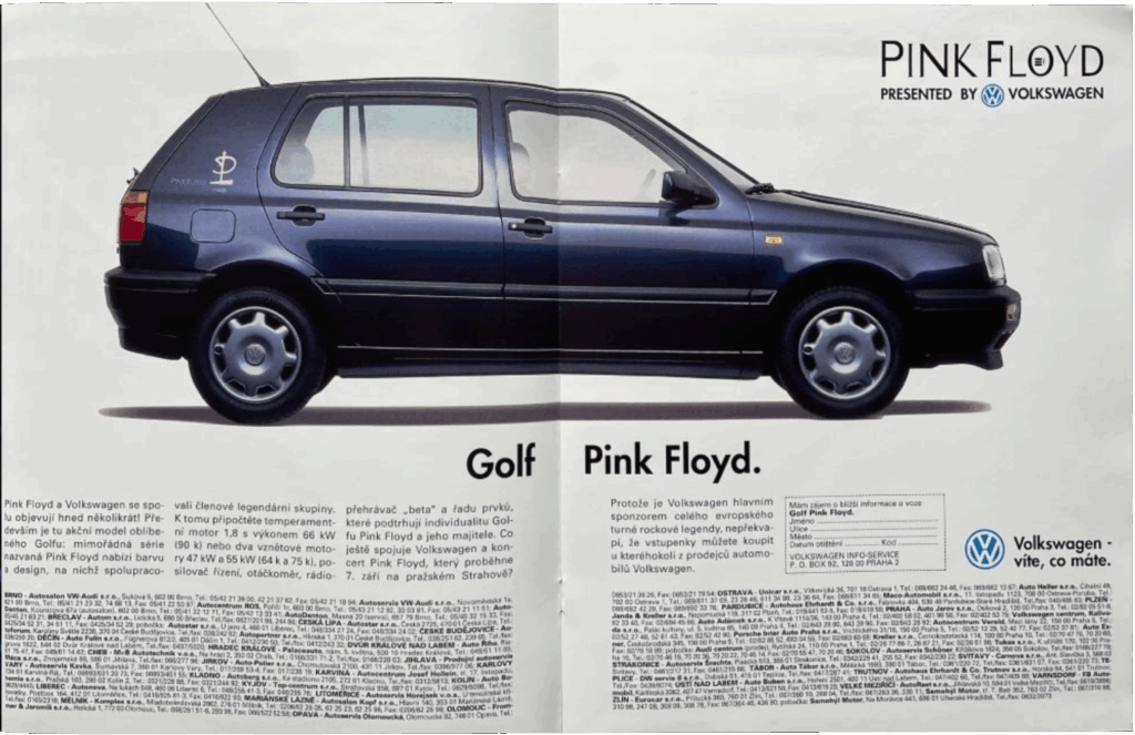 1994 Pink Floyd Praha (Prague) Special Folder Program pg15-16