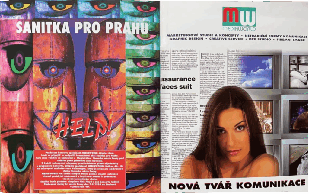 1994 Pink Floyd Praha (Prague) Special Folder Program pg31-32