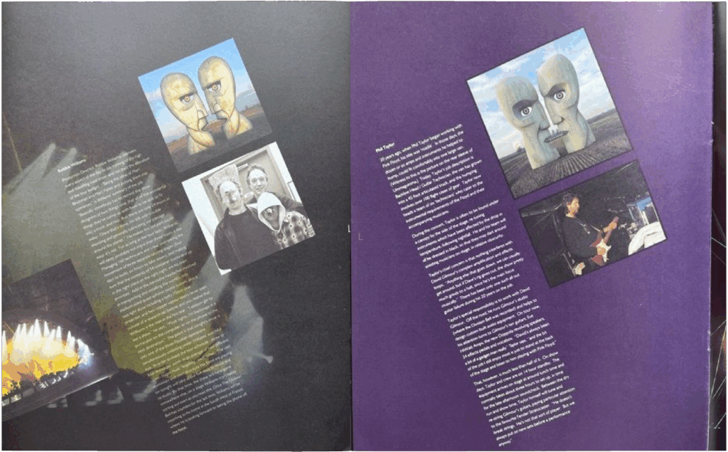 1994 Pink Floyd The Division Bell North America Tour Programme pg16-17
