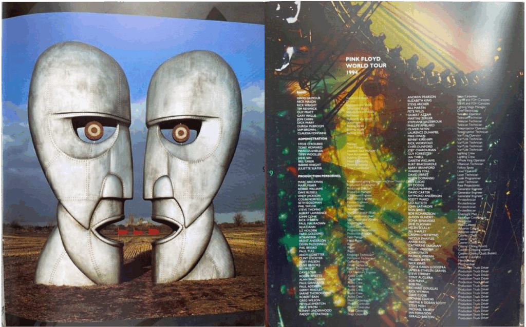 1994 Pink Floyd The Division Bell North America Tour Programme pg33-34