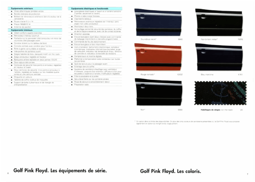 1994 Pink Floyd Volkswagen Golf Edition Leaflet pg04