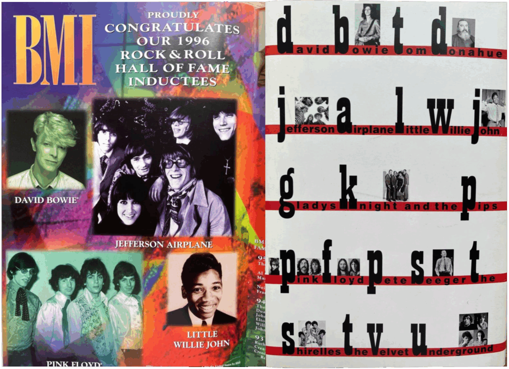 1996 Pink Floyd Rock n Roll Hall Of Fame Induction Programme pg06-07