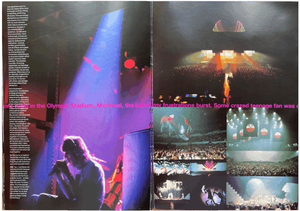 1999 Roger Waters In The Flesh Tour Programme pg10-11