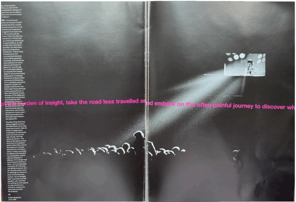 1999 Roger Waters In The Flesh Tour Programme pg20-21
