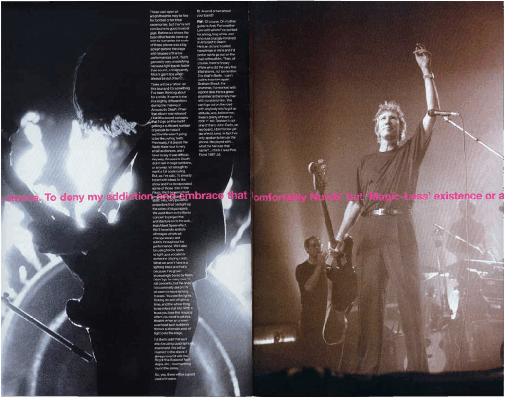 2000 Roger Waters In The Flesh Tour Programme pg18-19
