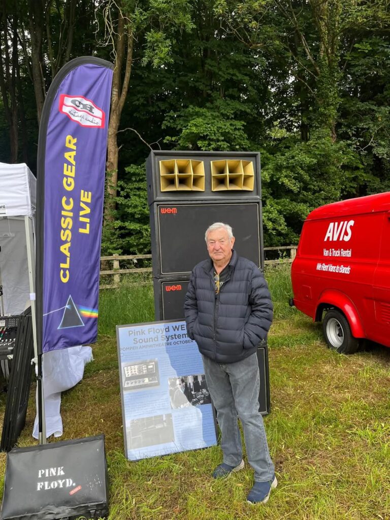 Nick Mason visiting Chris at CH Vintage Audio in the other field