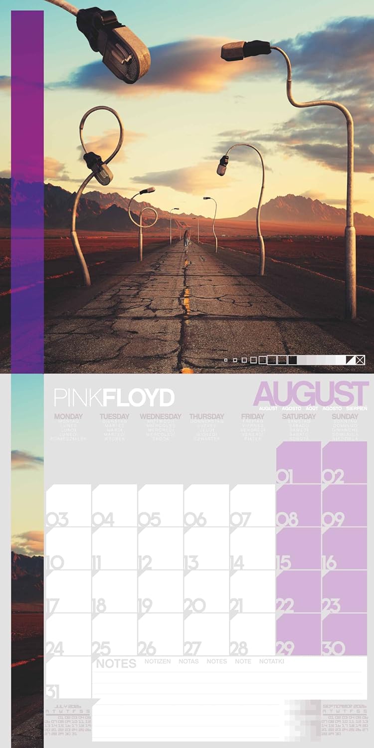 2026 Pink Floyd Calendar - 08 August